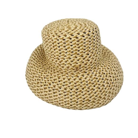 Eric Javits Squishee Mita Sun Hat in Peanut Tan One Size NWT - Picture 3 of 10